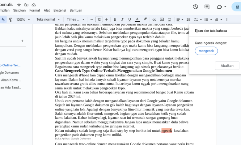 Layanan Cek Typo Online: Membantu Menyempurnakan Teks Anda