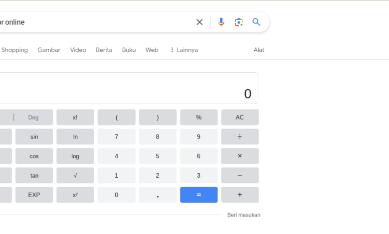 Cara Menggunakan Kalkulator Online
