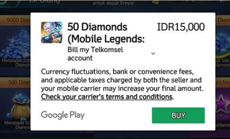 Cara Membeli Diamonds Mobile Legends Pakai Pulsa